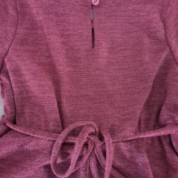 Rare Editions Toddler Girls Bell Sleeve Knit Dress burgundy red color size 5 NWT - Picture 8 of 9